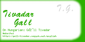 tivadar gall business card